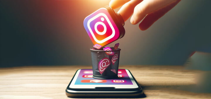 como eliminar una cuenta de Instagram