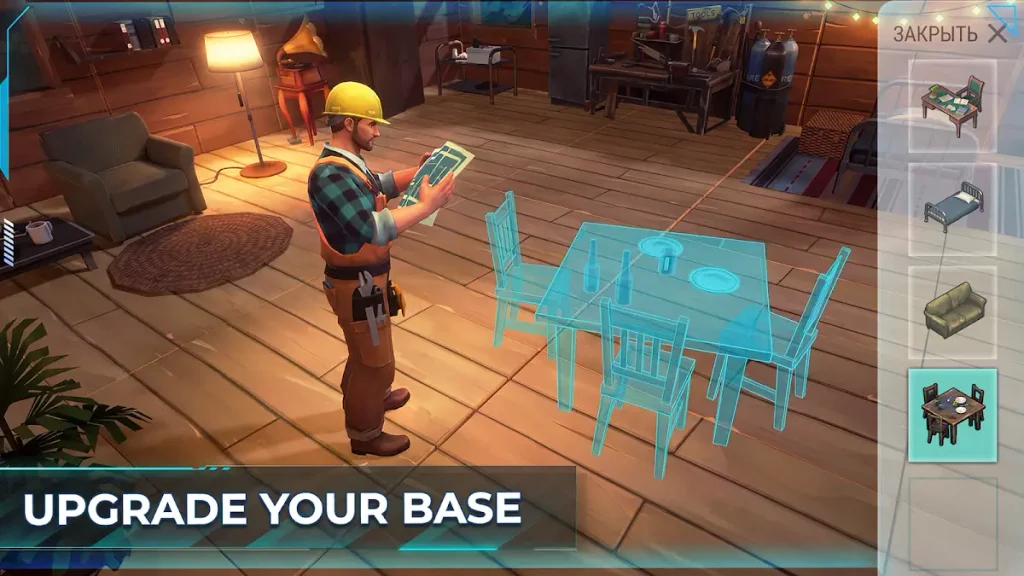 Construcción del refugio en una imagen promocional de Last Day on Earth