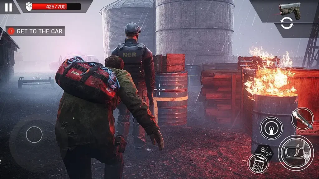 Combate en tercera persona en una zona industrial de Left to Survive