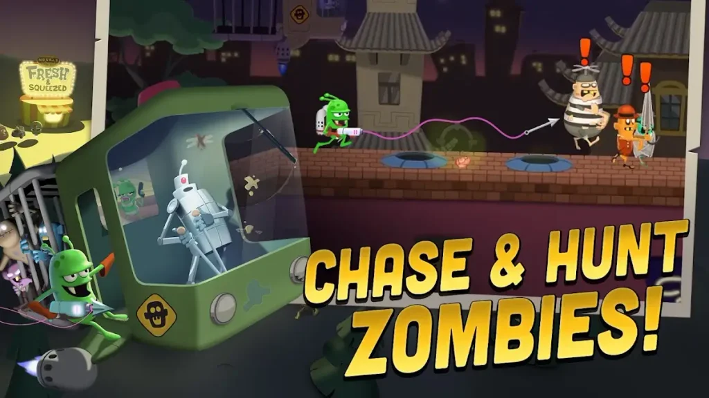 Captura de zombies con un arpón en una imagen promocional de Zombie Catchers